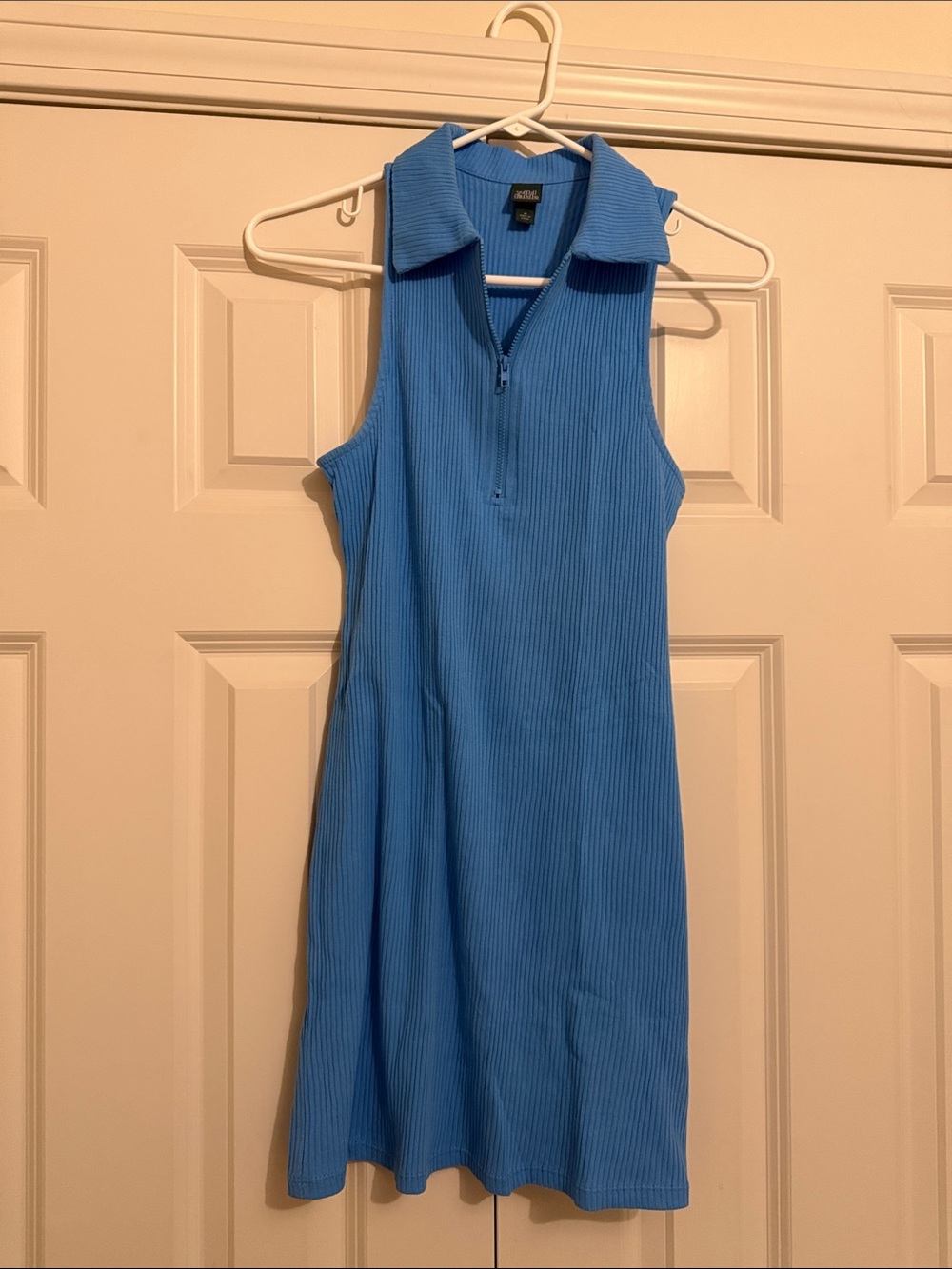 wild fable Ribbed Polo Tank Dress in Sky Blue